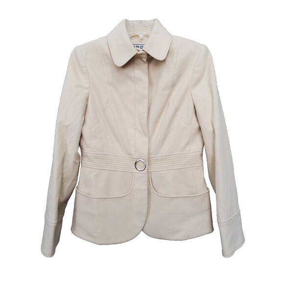 Carlisle Cotton/Cashmere Blend Microfiber Button-Up Blazer w/Pockets Sz 6 Lined - Picture 1 of 6